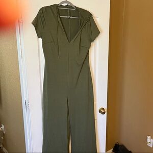 Fashion Nova Khaki Green Jumpsuit
